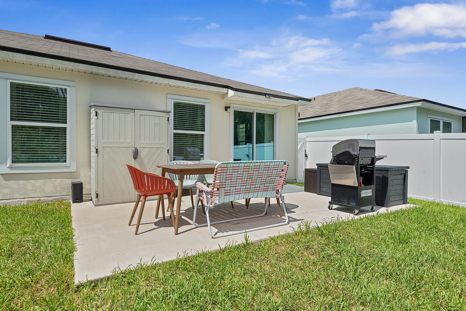 Fully fenced backyard with room to relax and entertain